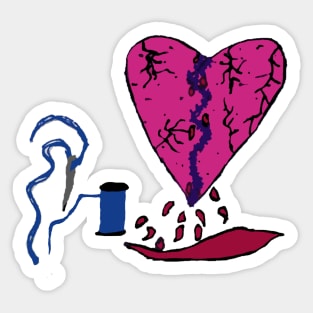 Mended Heart Sticker